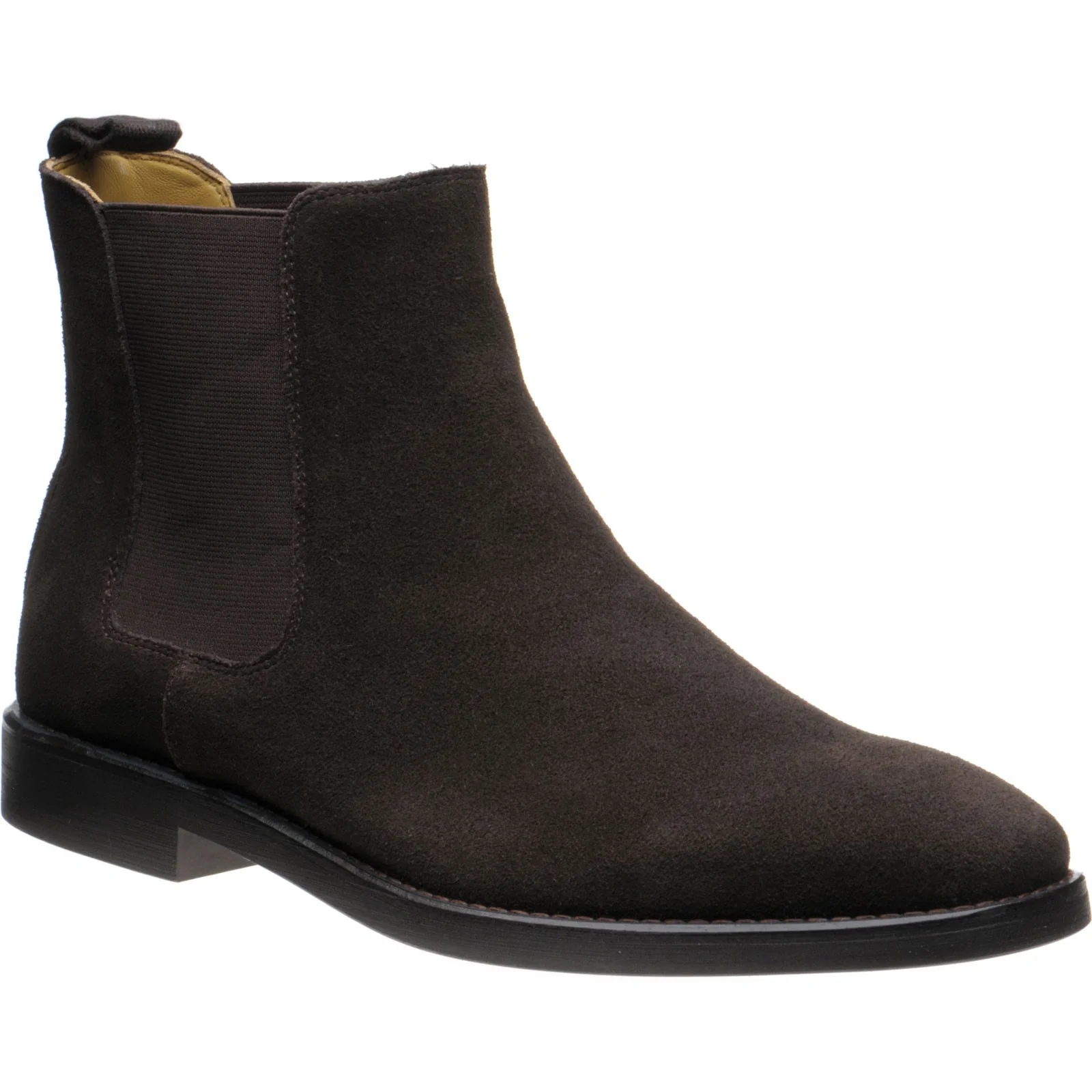 Herring Macclesfield mens rubber-soled Chelsea boots in brown suede