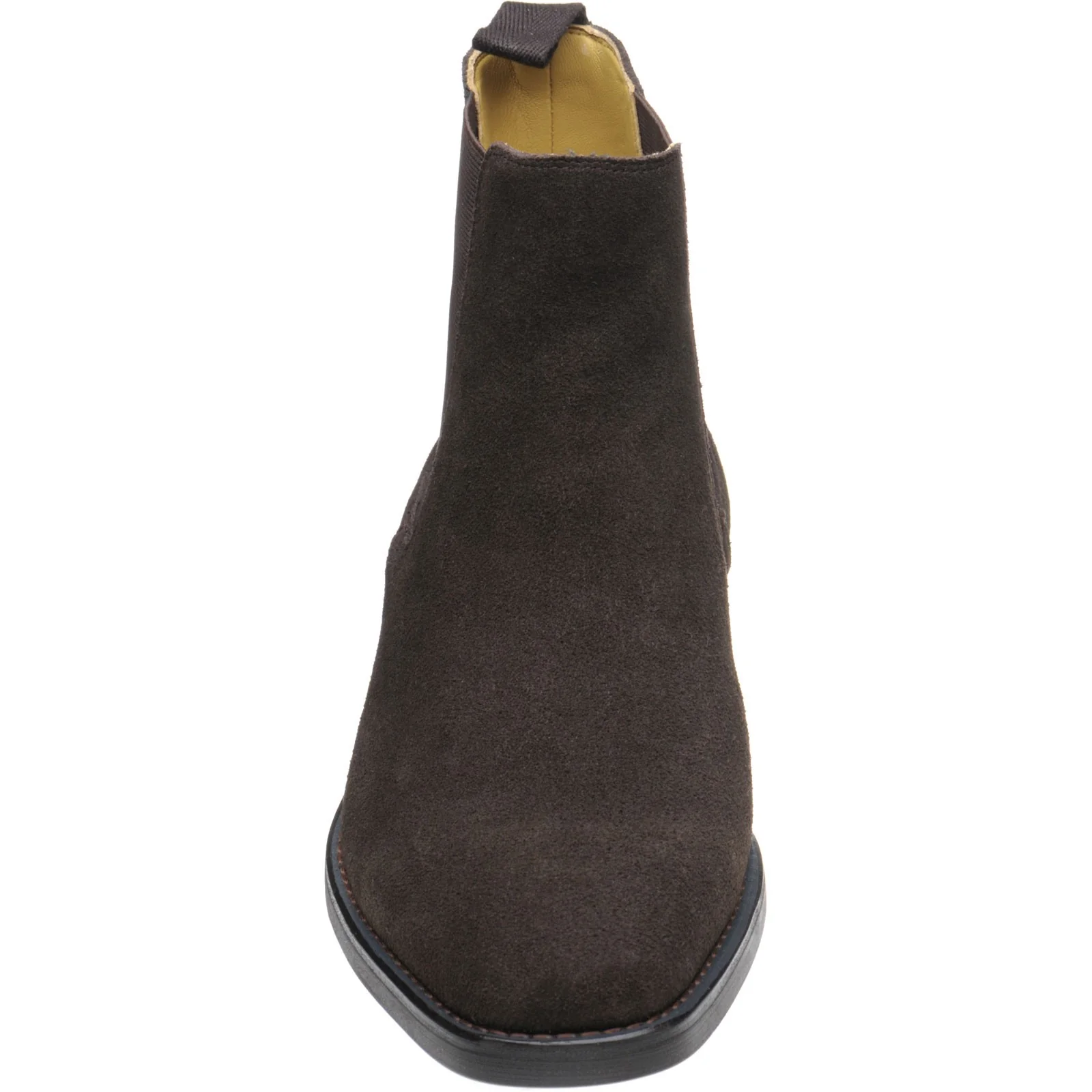 Herring Macclesfield mens rubber-soled Chelsea boots in brown suede - Image 2