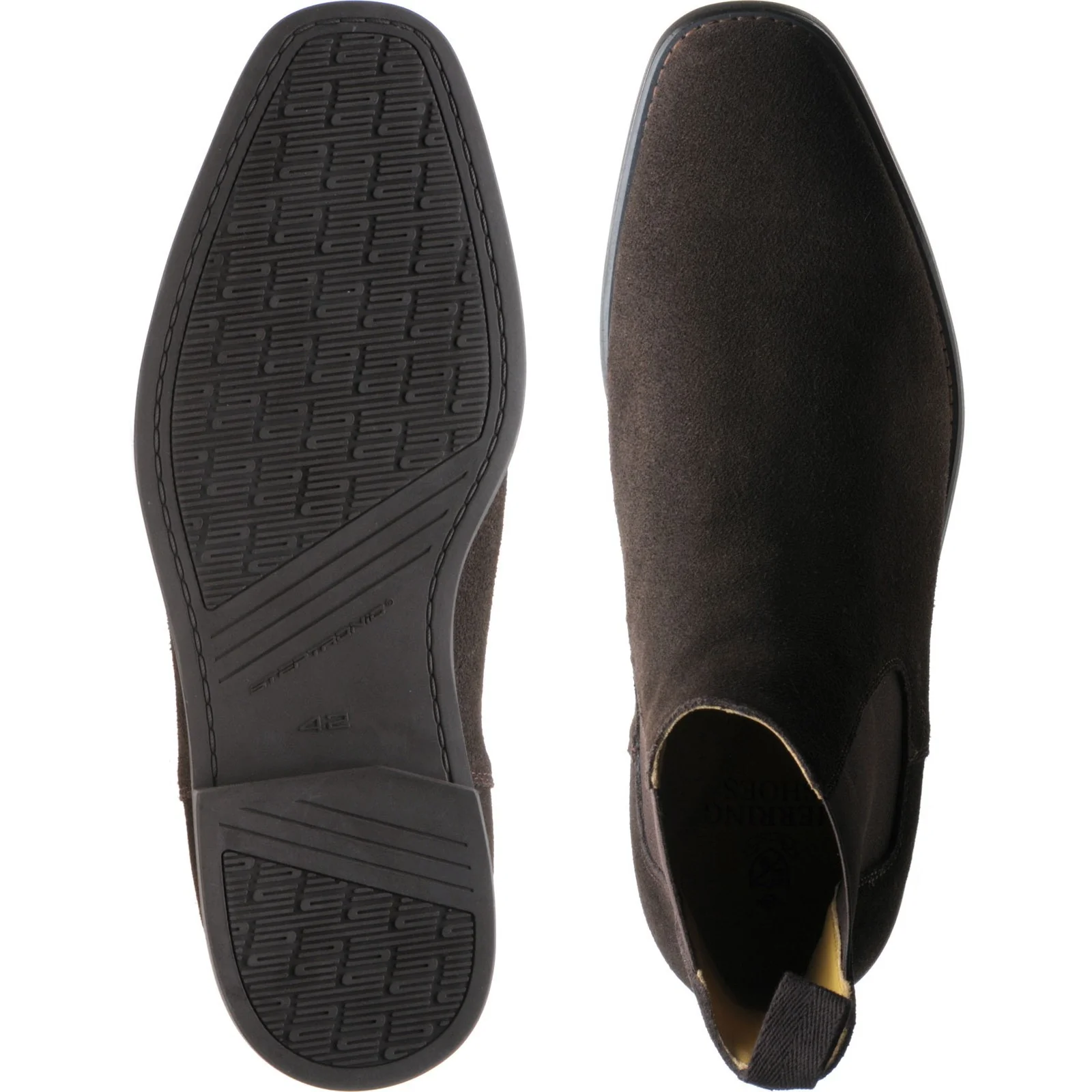 Herring Macclesfield mens rubber-soled Chelsea boots in brown suede - Image 3