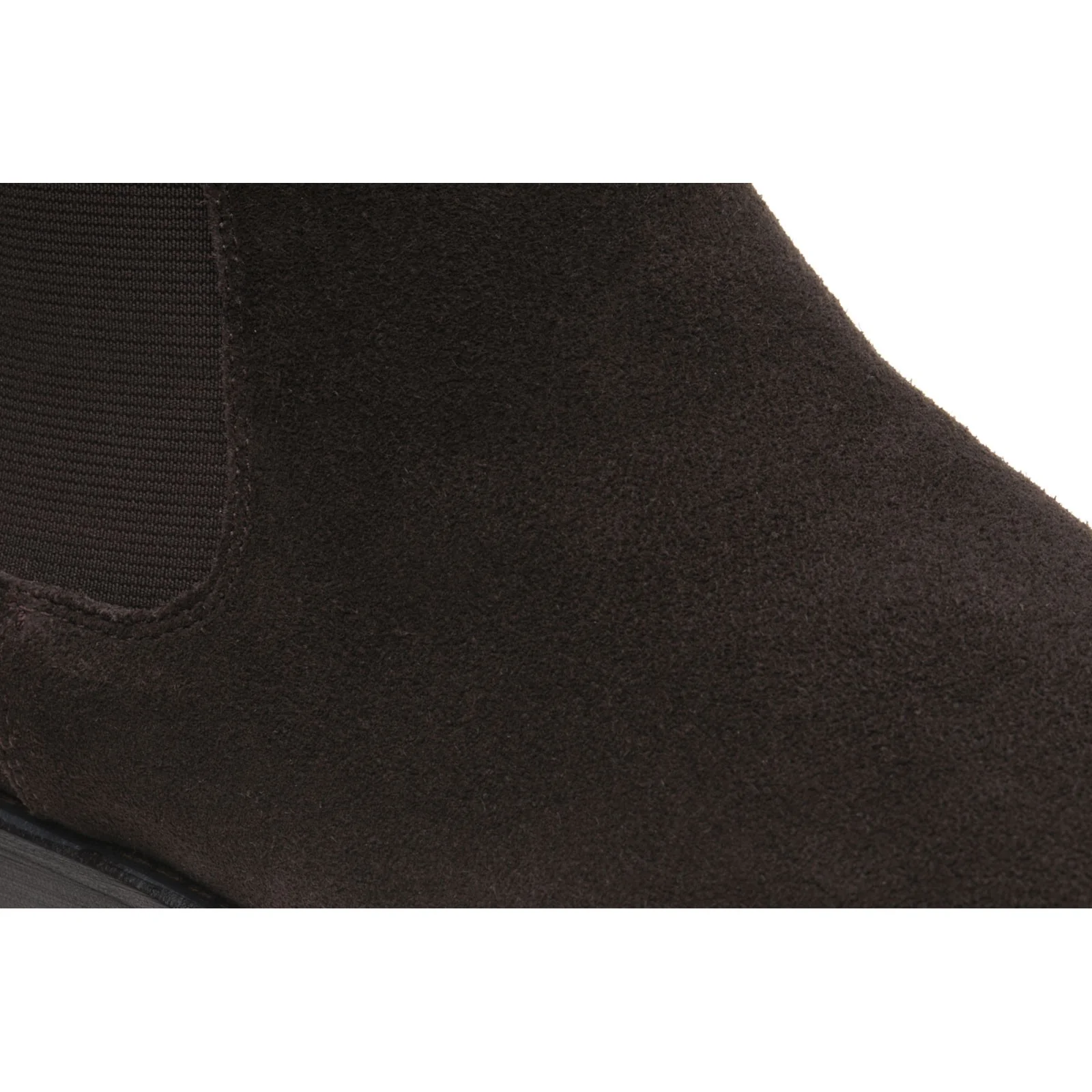 Herring Macclesfield mens rubber-soled Chelsea boots in brown suede - Image 4