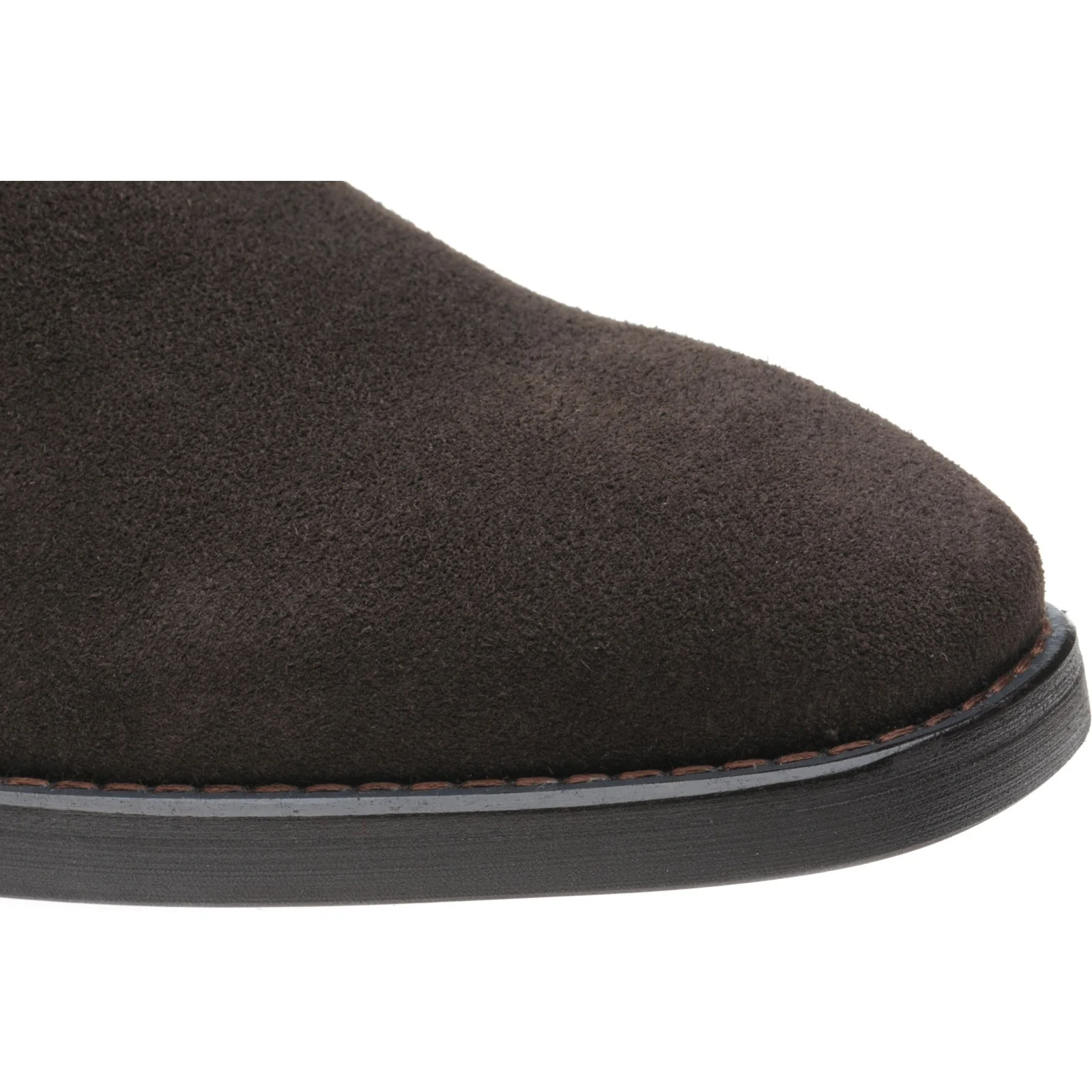 Herring Macclesfield mens rubber-soled Chelsea boots in brown suede - Image 5