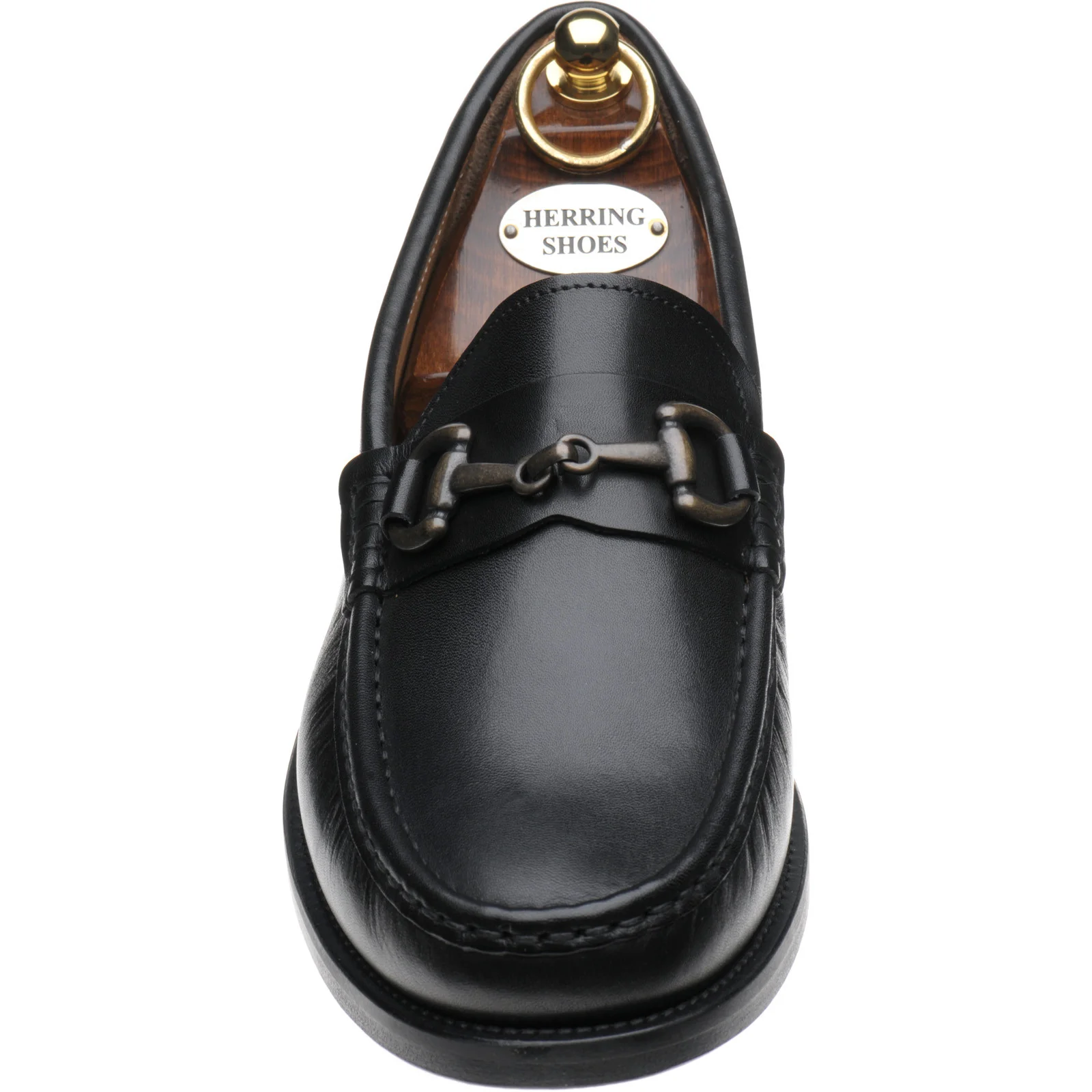 Herring Maestro mens loafers in black calf - Image 2