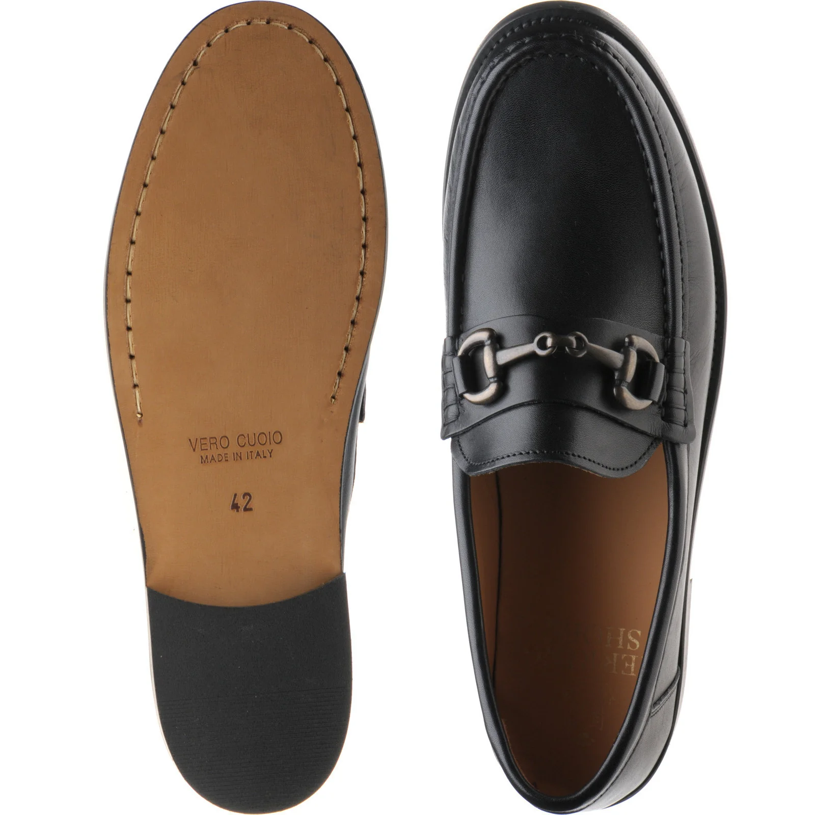 Herring Maestro mens loafers in black calf - Image 3