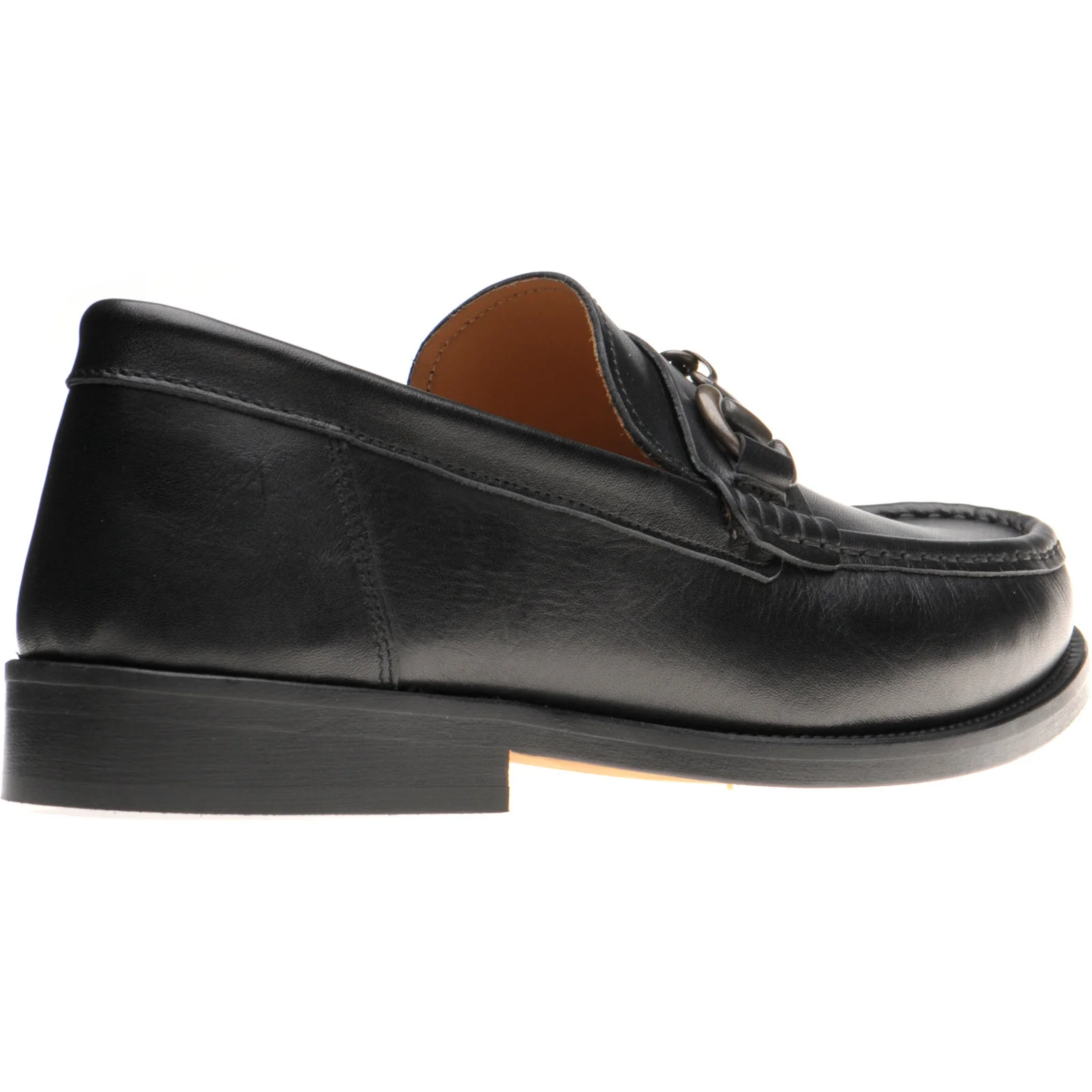 Herring Maestro mens loafers in black calf - Image 4
