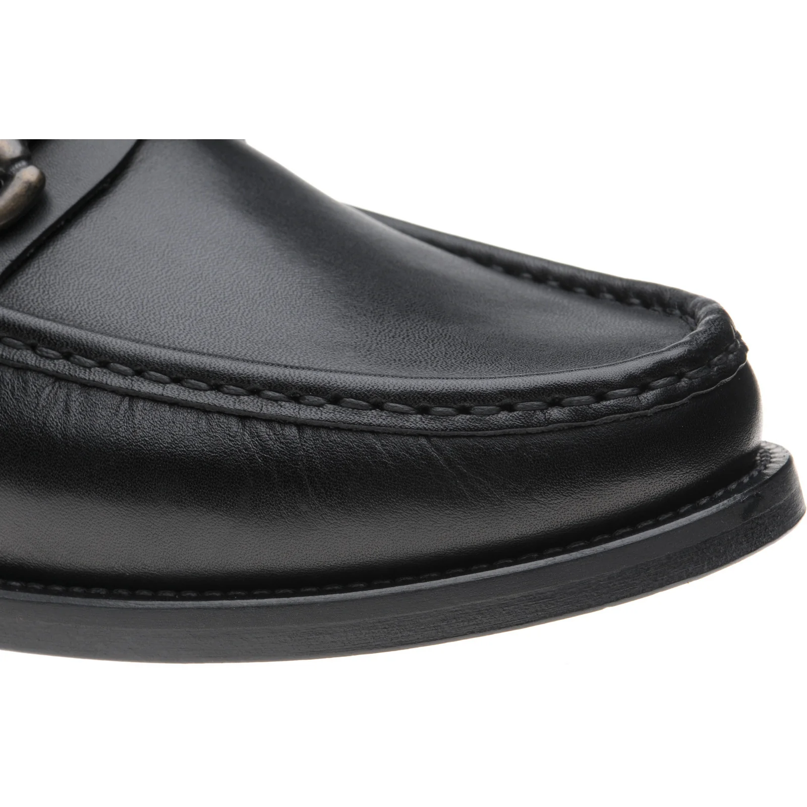 Herring Maestro mens loafers in black calf - Image 5