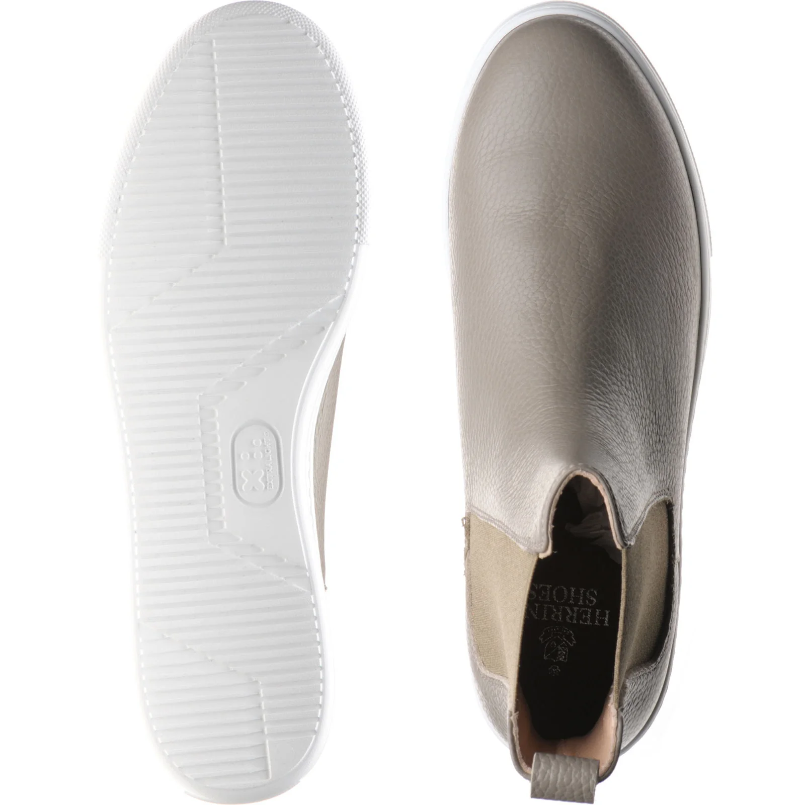 Herring Maggiore ladies rubber-soled Chelsea boots in stone grain - Image 3