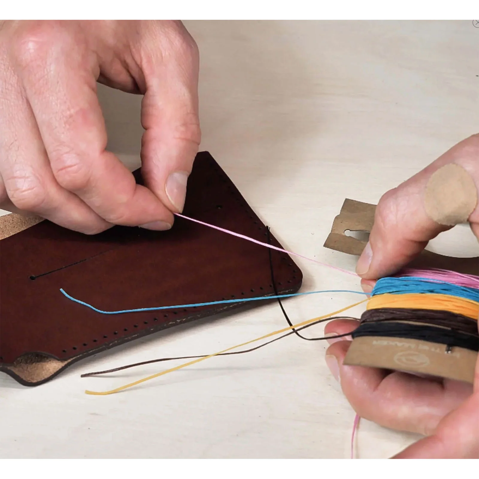 Herring Make Your Own Billfold Wallet Kit in conker calf - Image 5