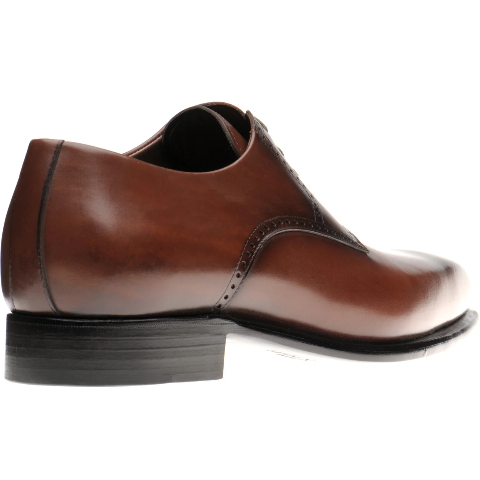 Herring Malborough mens Derby shoes in dark brown calf (second) - Image 4