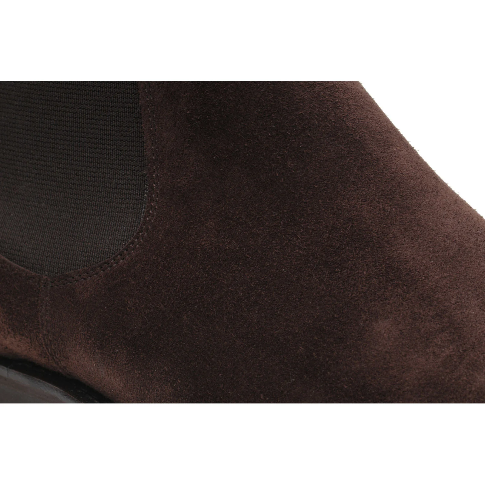 Herring Mantua mens rubber-soled Chelsea boots in brown suede - Image 4