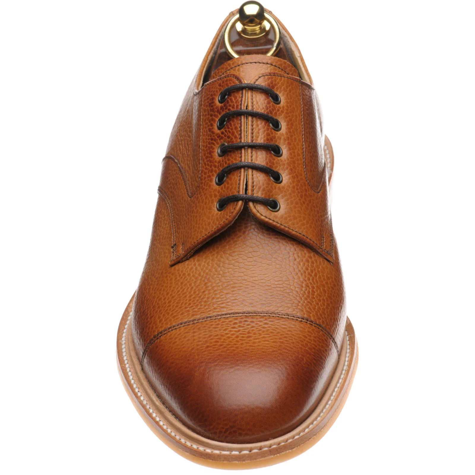 Herring Marlborough mens rubber-soled Derby shoes in cedar grain - Image 2