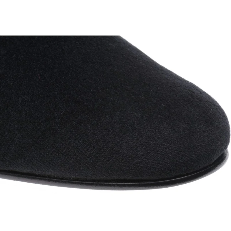 Herring Marquis mens house shoes in black velvet - Image 5