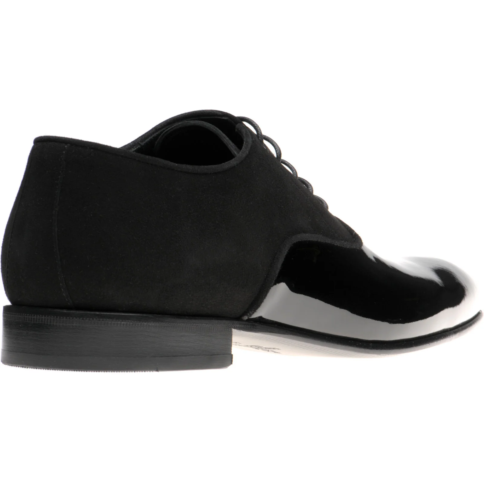 Herring Martin mens Oxfords in black patent and suede - Image 4