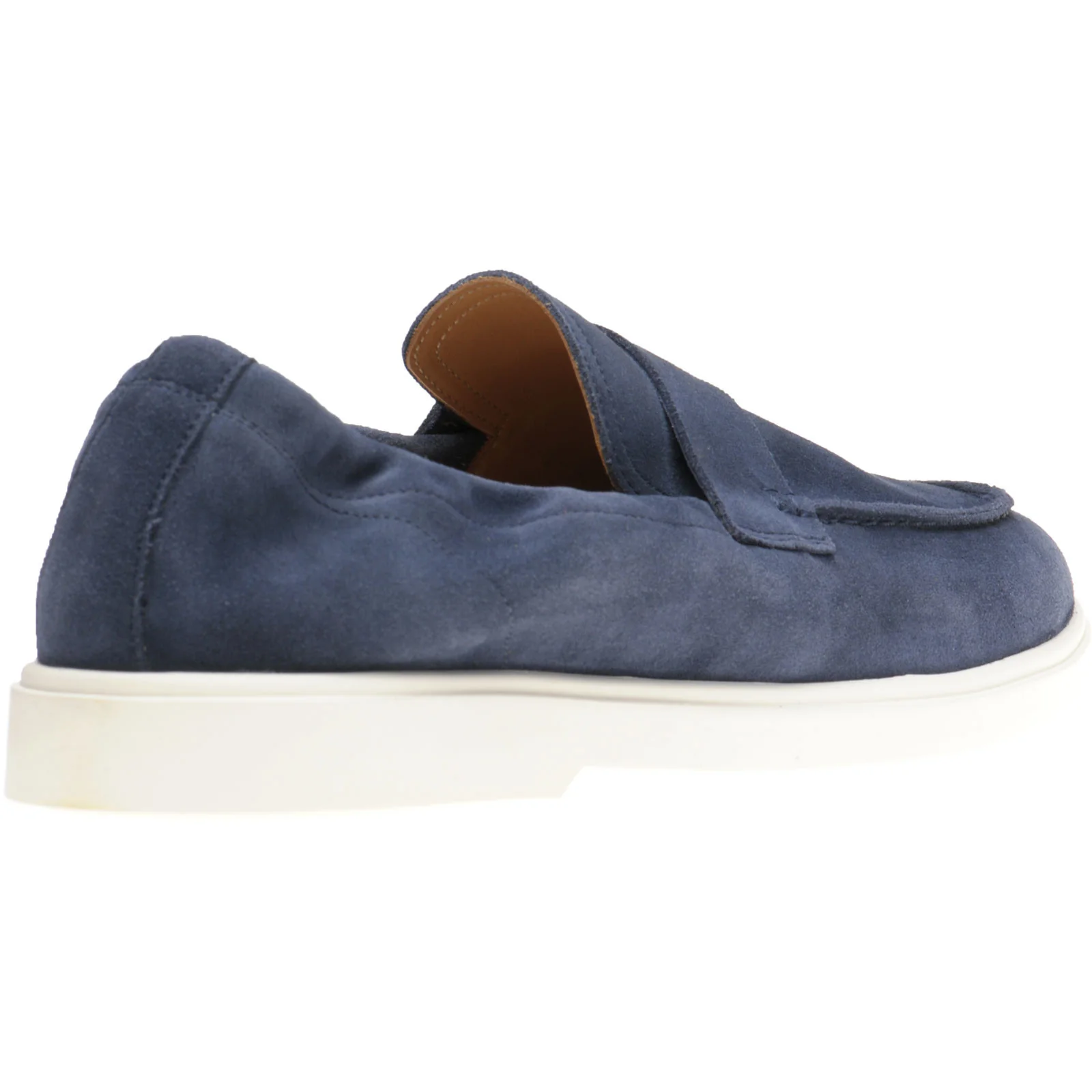 Herring Matira mens rubber-soled loafers in blue suede - Image 4
