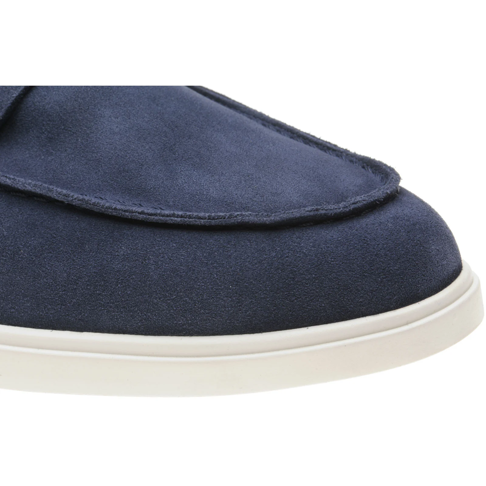 Herring Matira mens rubber-soled loafers in blue suede - Image 5