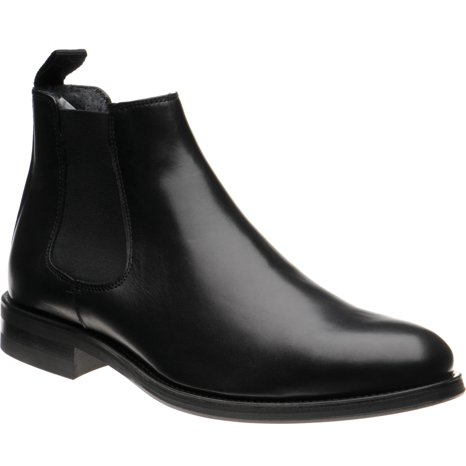 Herring Matterhorn mens rubber-soled Chelsea boots in black calf (second)