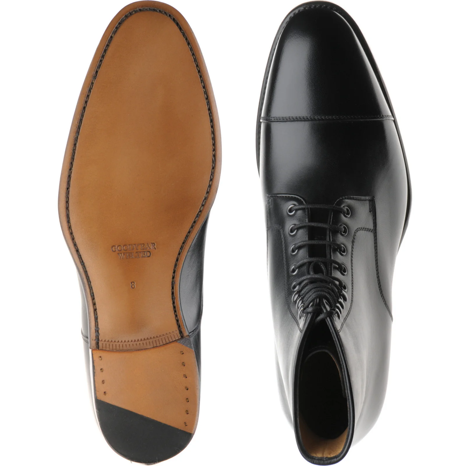 Herring Mawdsley mens boots in black calf - Image 3