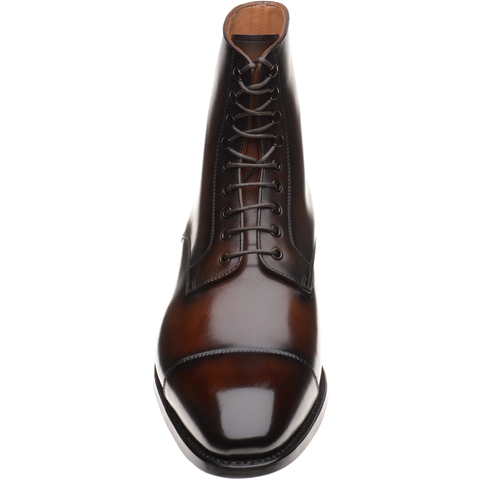 Herring Mawdsley mens boots in brown calf - Image 2