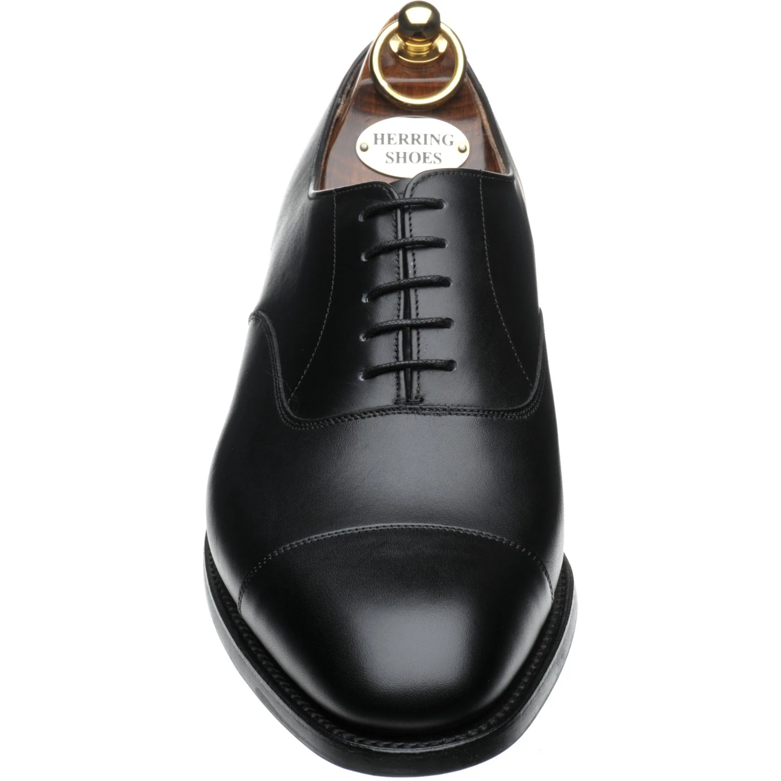 Herring Mayfair (Rubber) mens rubber-soled Oxfords in black calf - Image 2