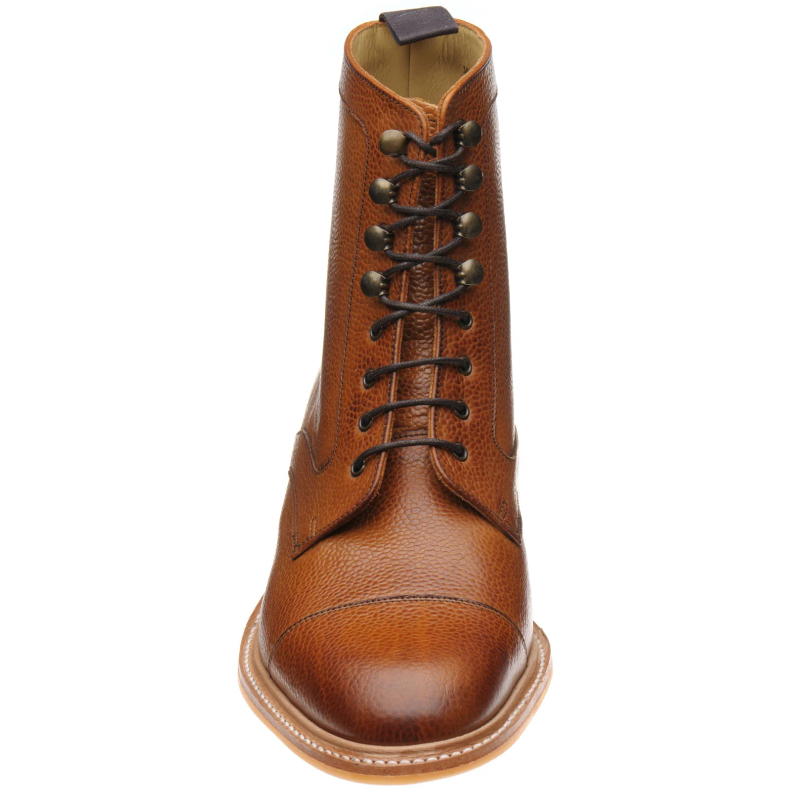 Herring Melksham mens rubber-soled boots in cedar grain - Image 2