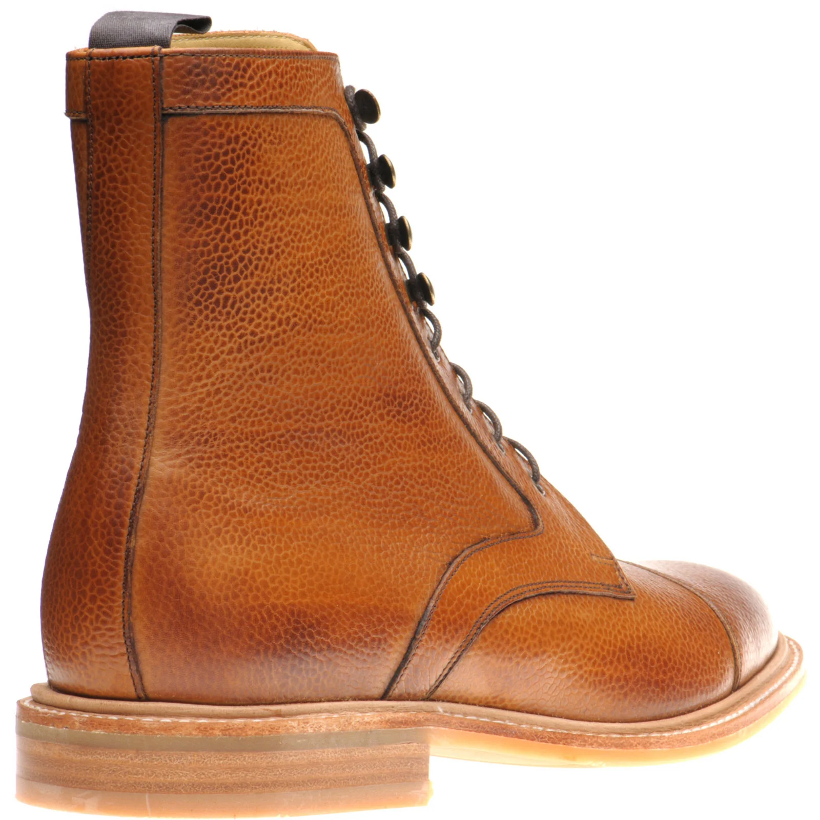 Herring Melksham mens rubber-soled boots in cedar grain - Image 4