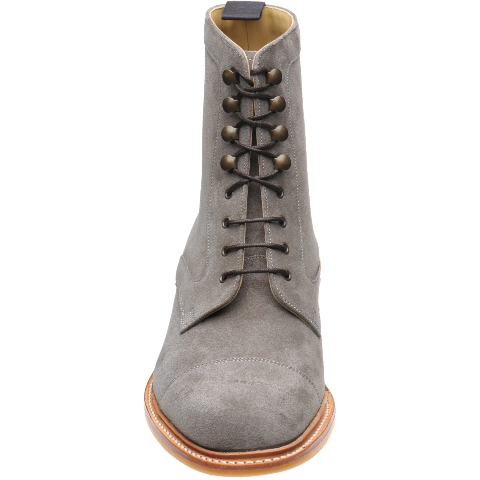 Herring Melksham mens rubber-soled boots in taupe suede - Image 2
