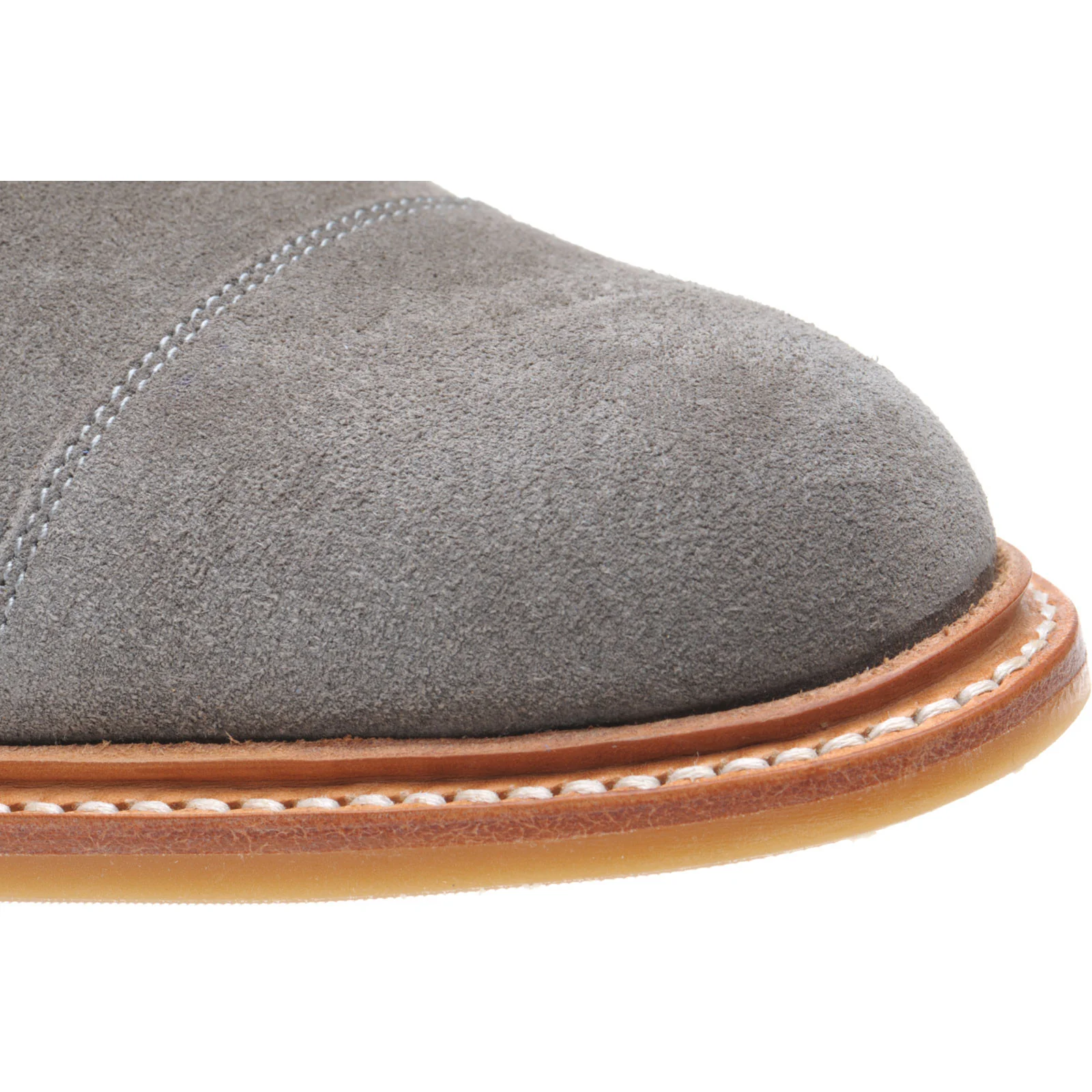 Herring Melksham mens rubber-soled boots in taupe suede - Image 5