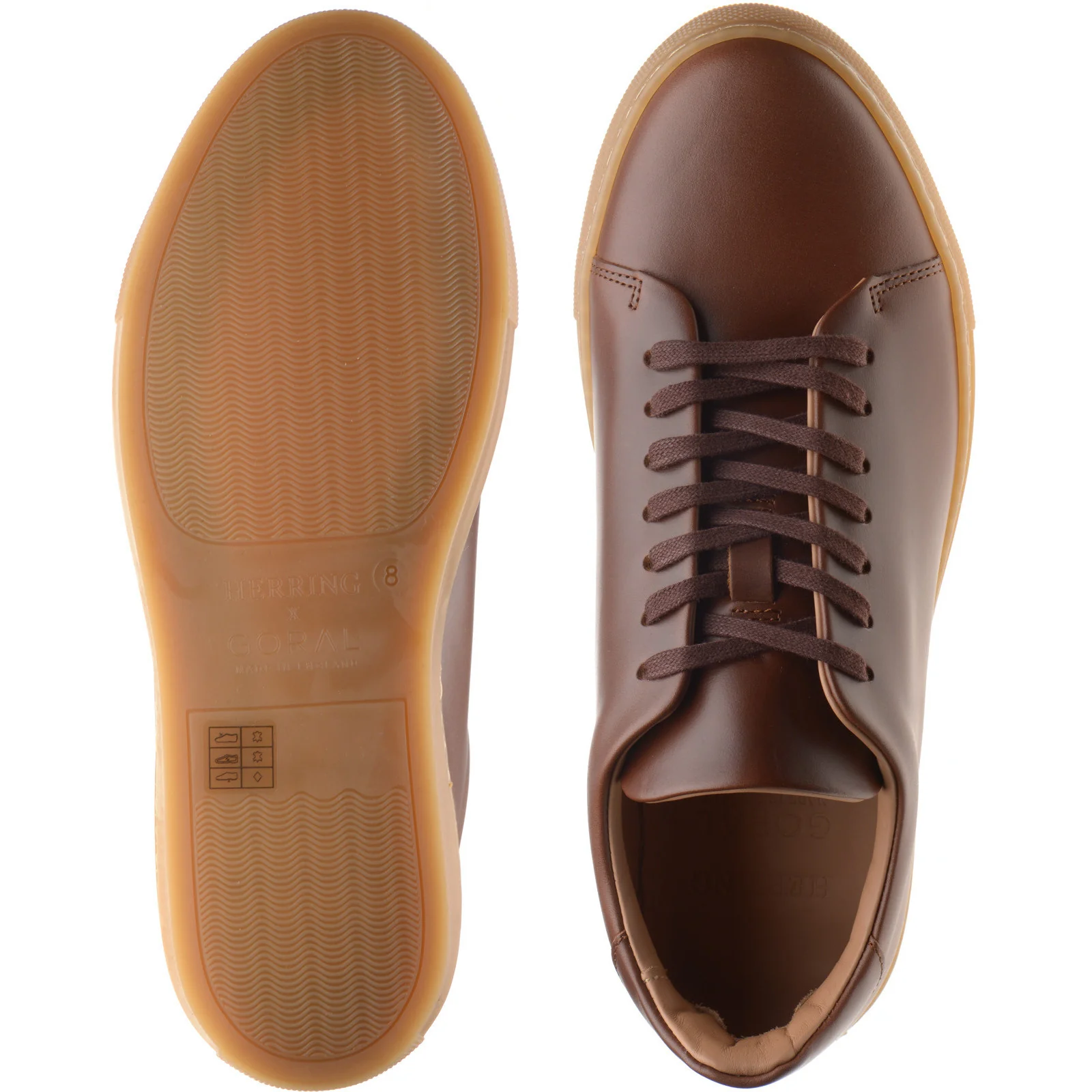 Herring Mellor II mens rubber-soled in mid brown - Image 3