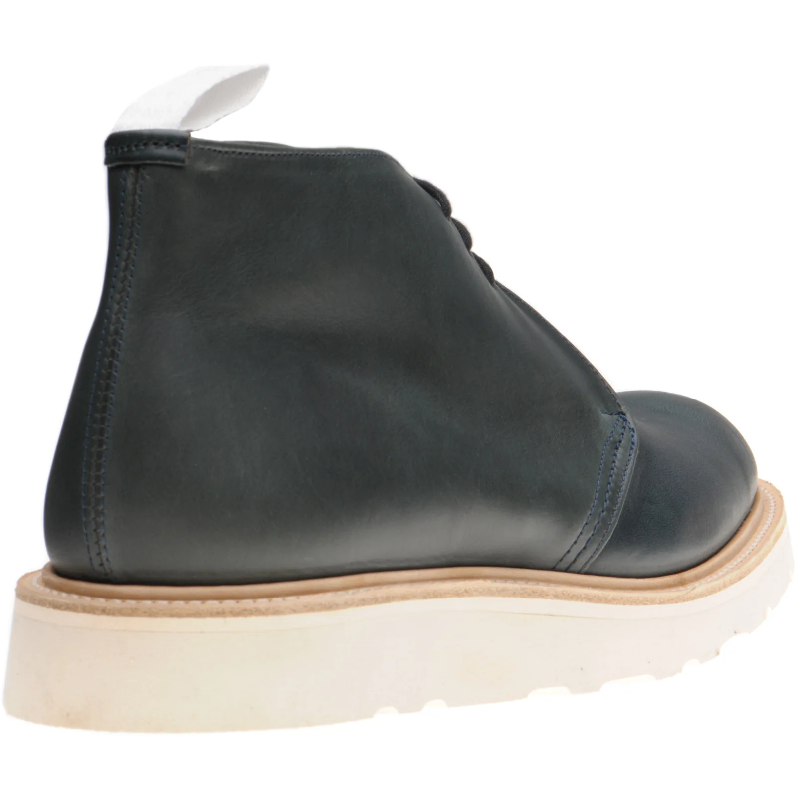 Herring Mike Horween mens rubber-soled Chukka boots in navy chromexcel - Image 4
