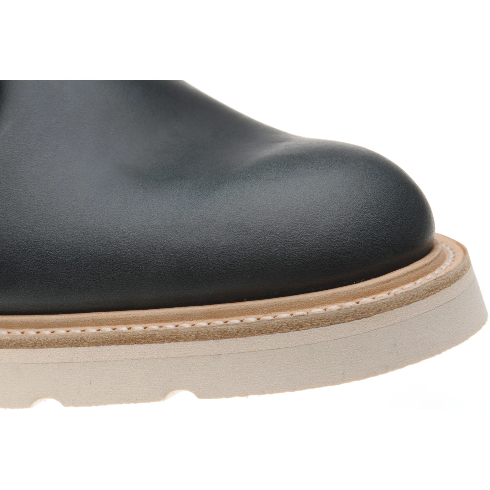 Herring Mike Horween mens rubber-soled Chukka boots in navy chromexcel - Image 5