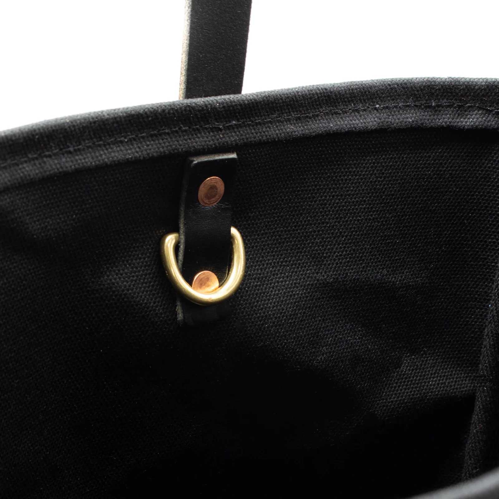 Herring Mill Bay Tote Bag in black waxed canvas - Image 2
