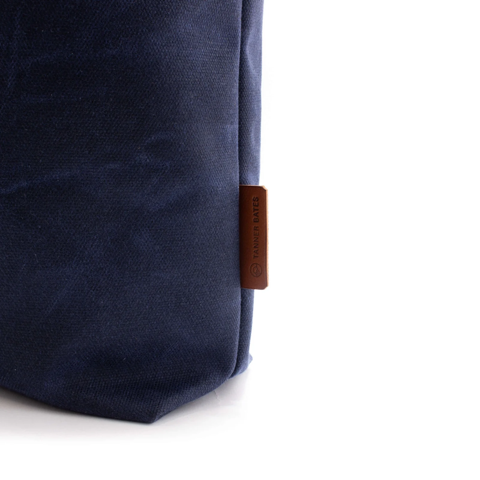 Herring Mill Bay Tote Bag in navy waxed canvas - Image 2