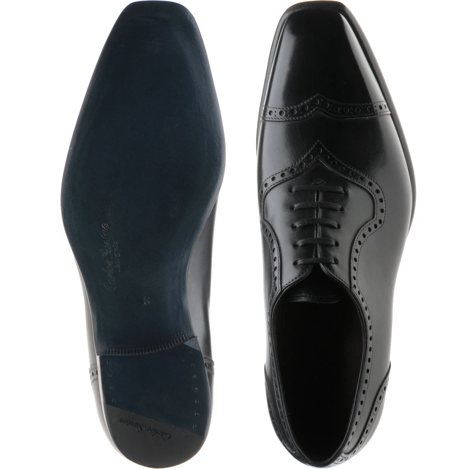Herring Millbank mens brogues in black calf - Image 3