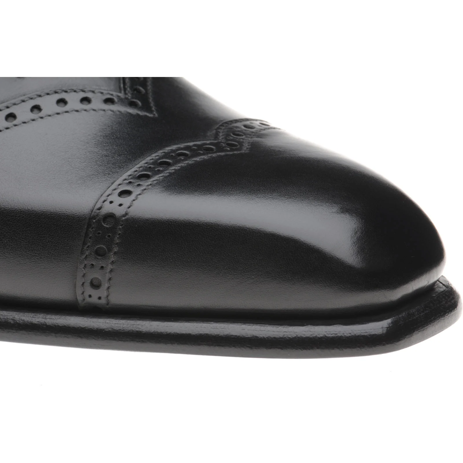 Herring Millbank mens brogues in black calf (second) - Image 5