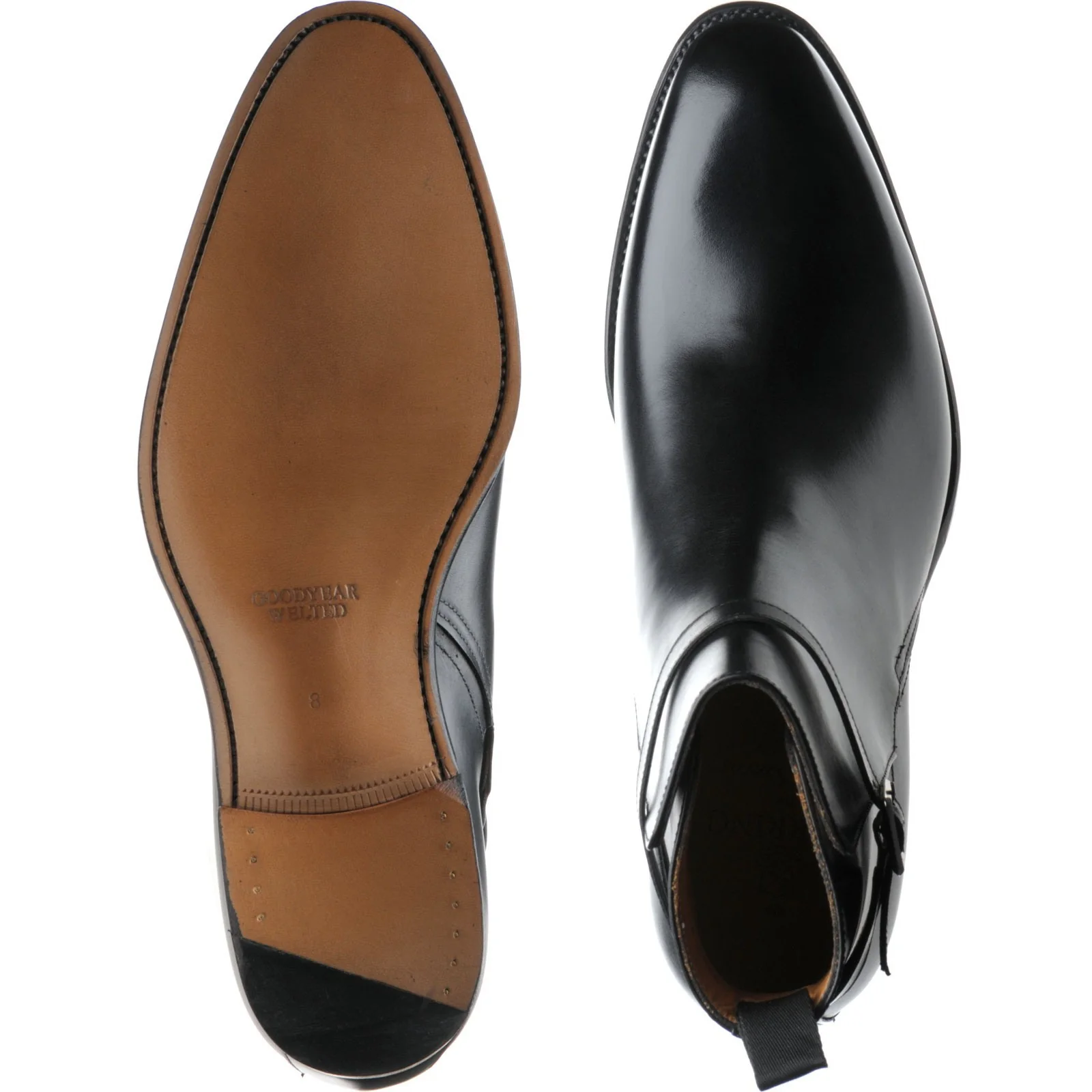 Herring Milton mens boots in black calf - Image 3