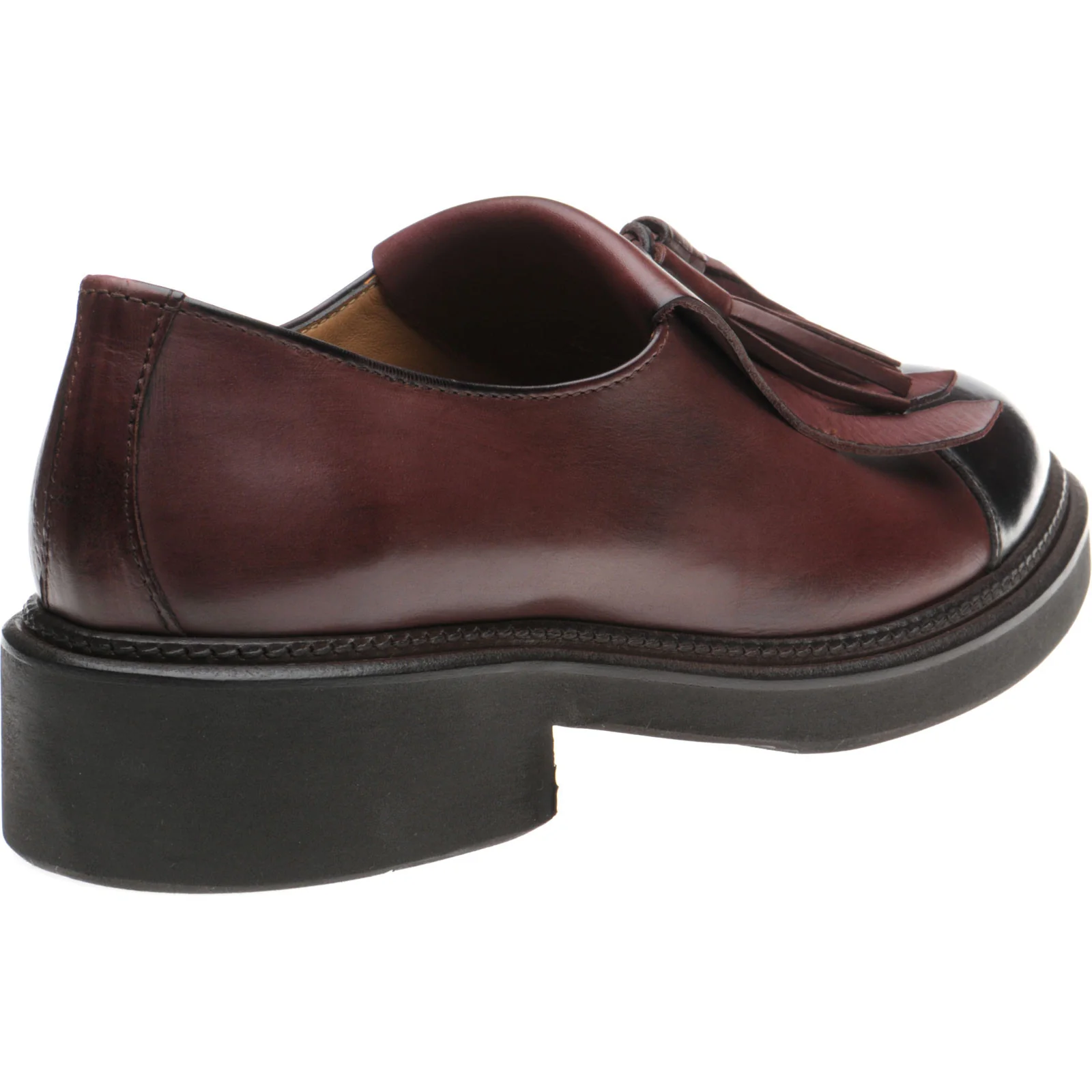 Herring Miranda ladies rubber-soled tasselled loafers in burgundy calf and polished - Image 4