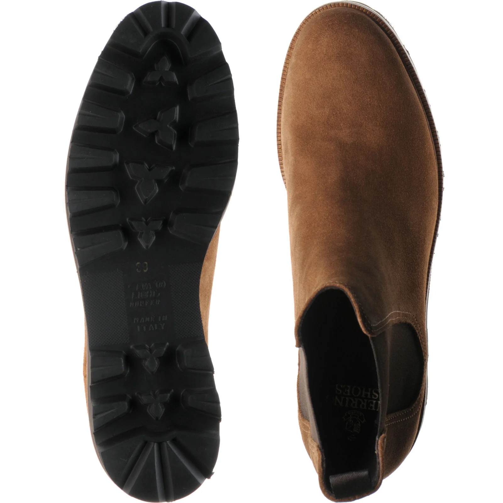 Herring Molveno ladies rubber-soled Chelsea boots in brown suede - Image 3