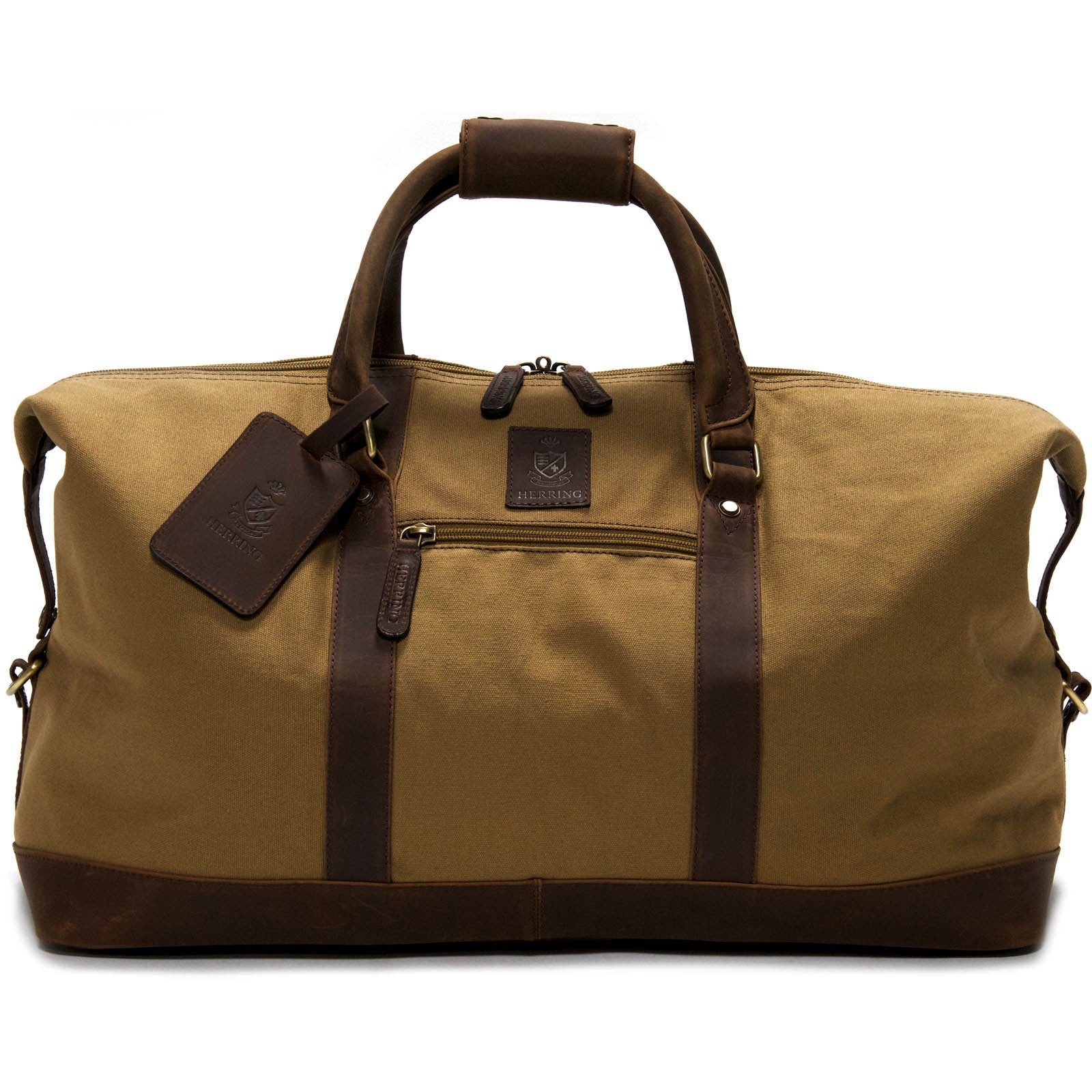 Herring Montgomery Holdall in brown and khaki - Image 5