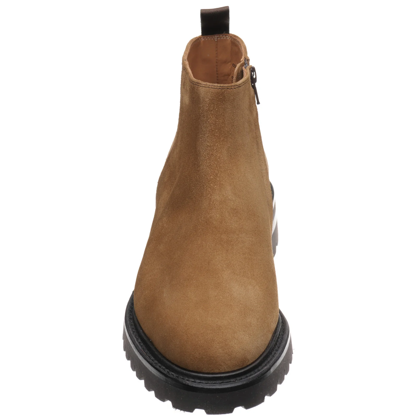 Herring Montrose mens rubber-soled boots in mid brown suede - Image 2