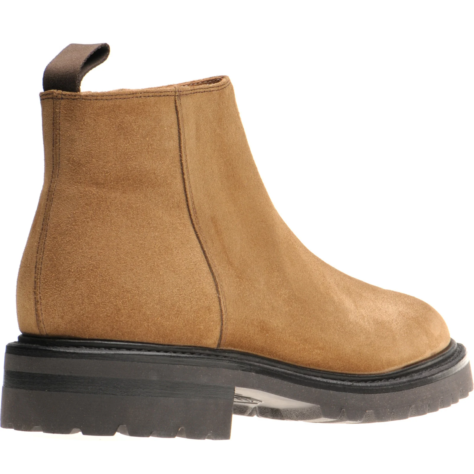 Herring Montrose mens rubber-soled boots in mid brown suede - Image 4