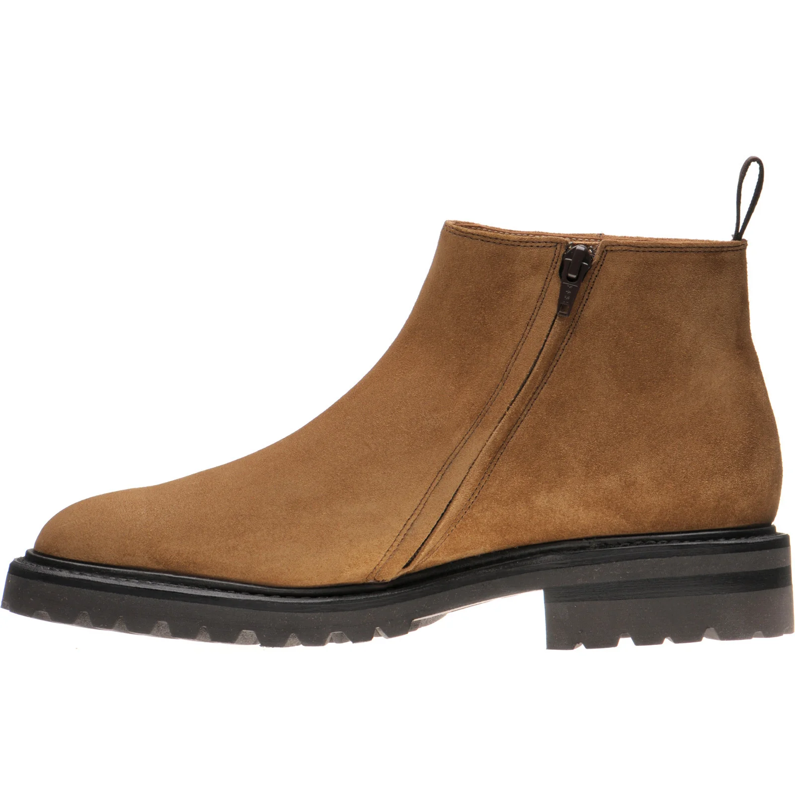 Herring Montrose mens rubber-soled boots in mid brown suede - Image 5