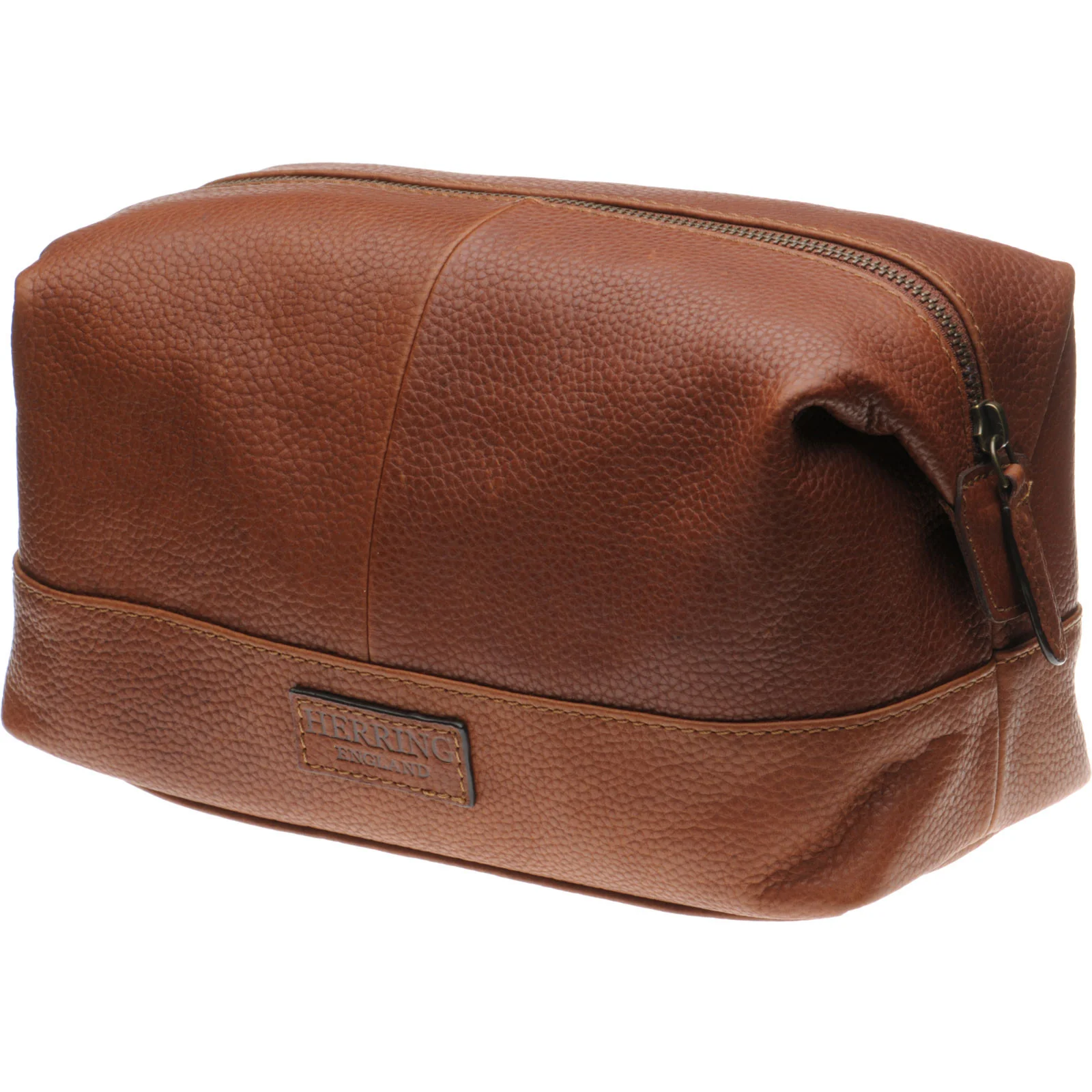 Herring Mornington Washbag in chestnut calf