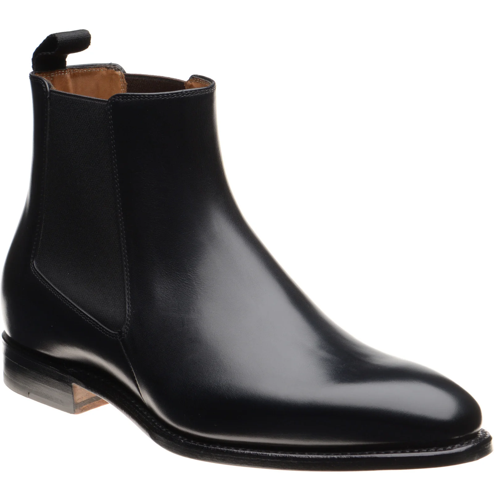 Herring Mountbatten mens Chelsea boots in black calf (second)