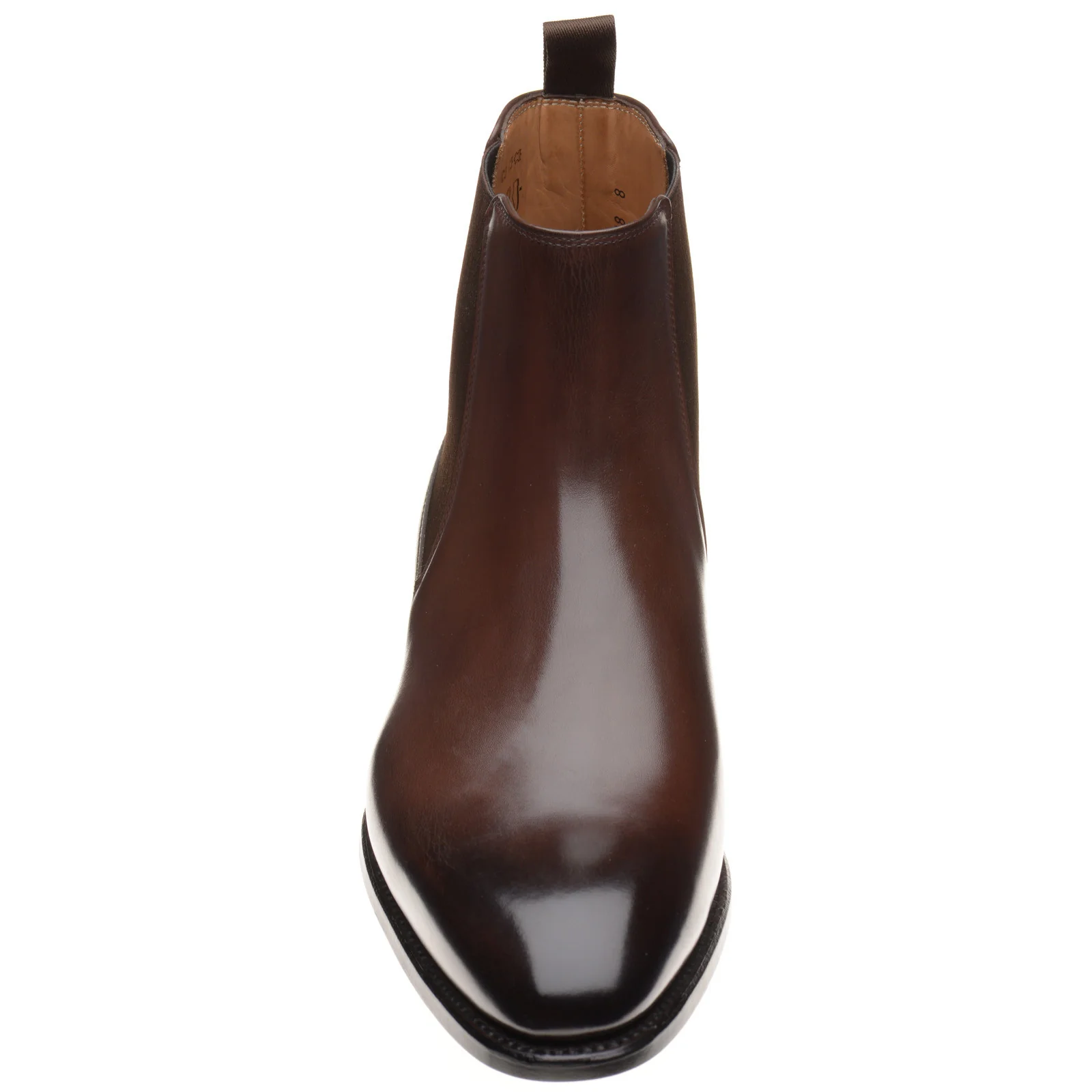 Herring Mountbatten mens Chelsea boots in dark brown calf (second) - Image 2