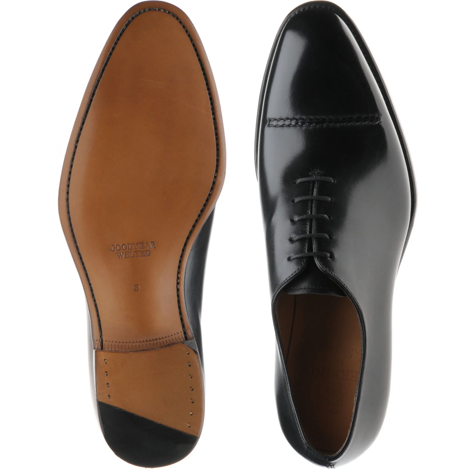 Herring Mowbray mens Oxfords in black calf - Image 3