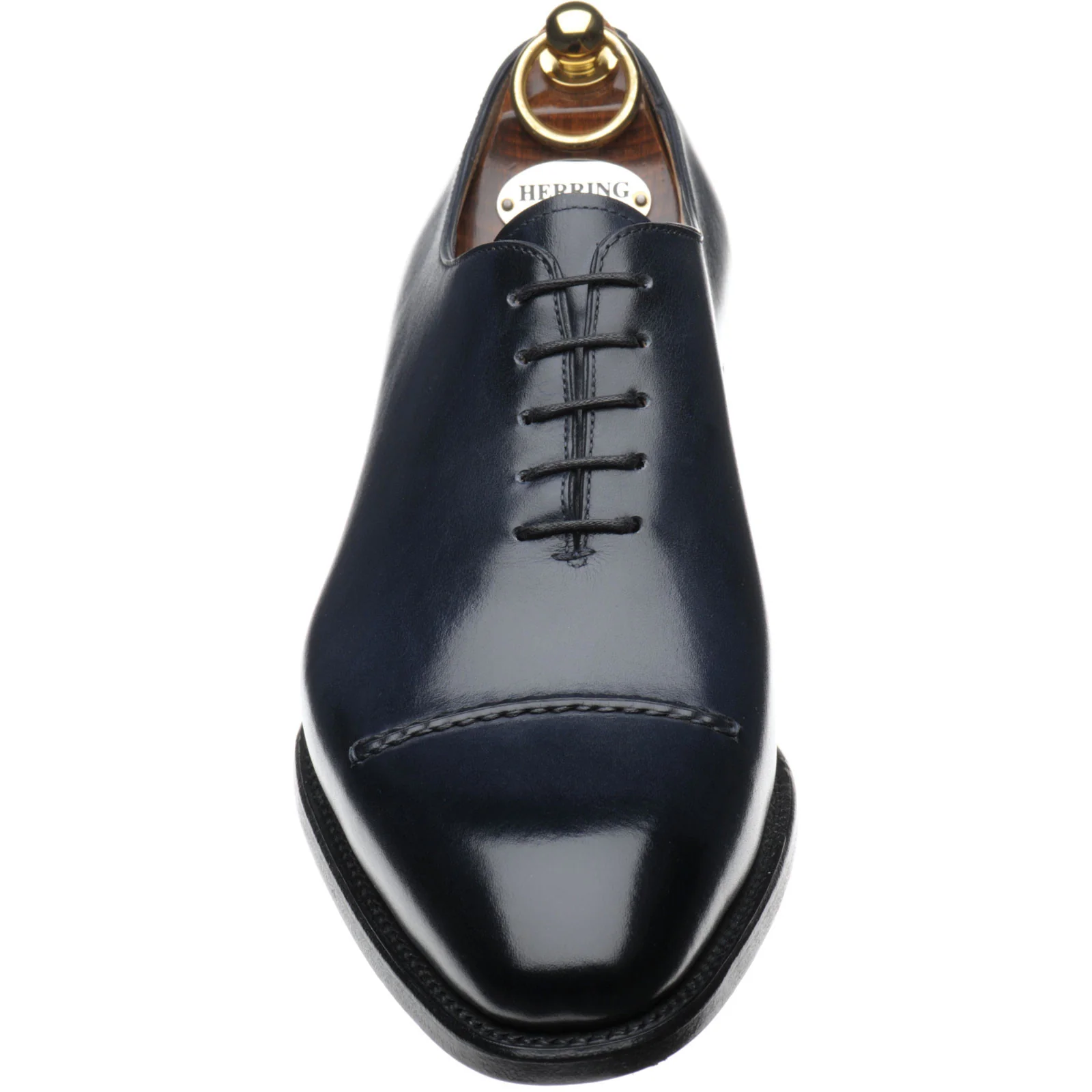 Herring Mowbray mens Oxfords in navy calf - Image 2
