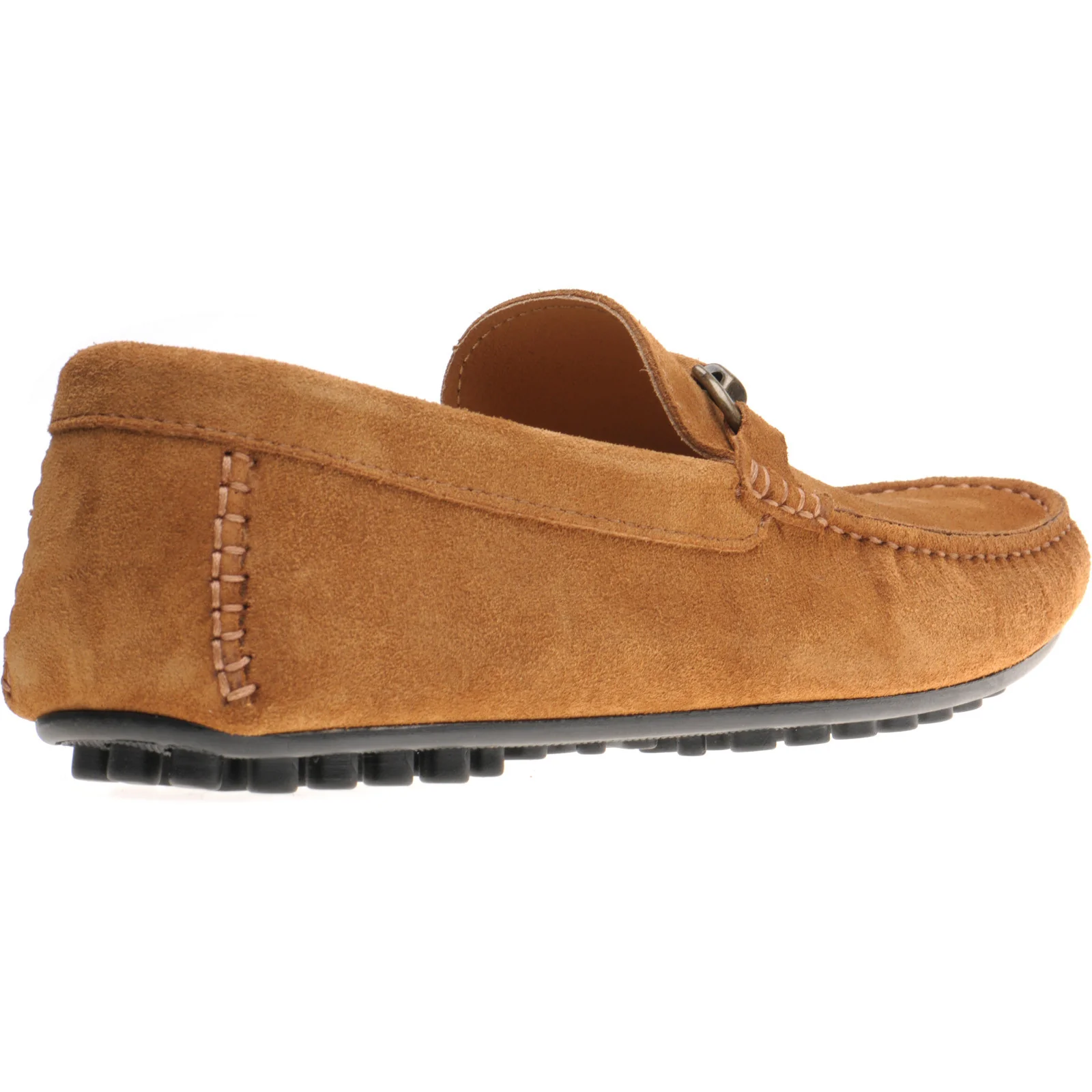 Herring Mugello mens rubber-soled driving moccasins in tan suede (second) - Image 4
