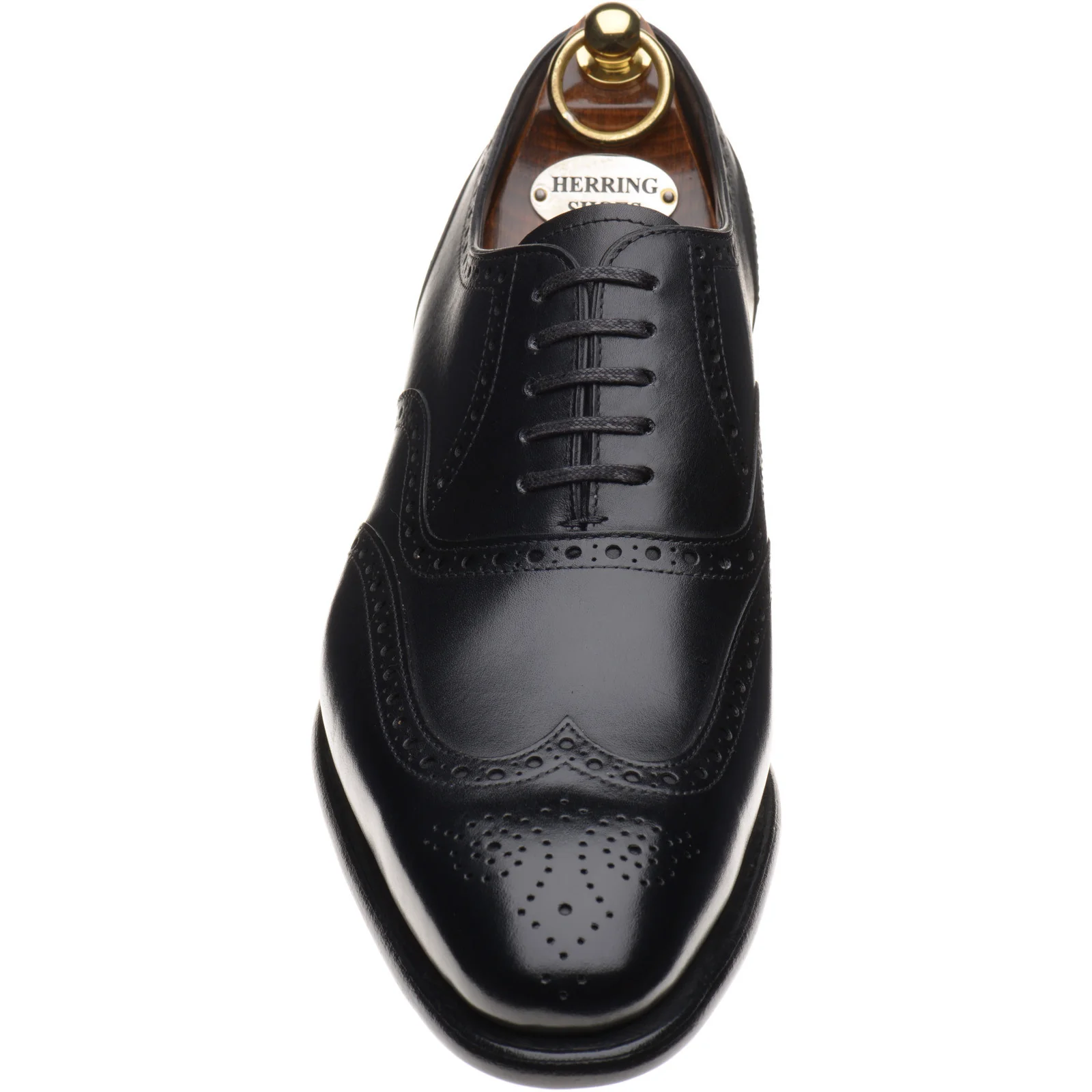 Herring Munster II mens brogues in black calf - Image 2