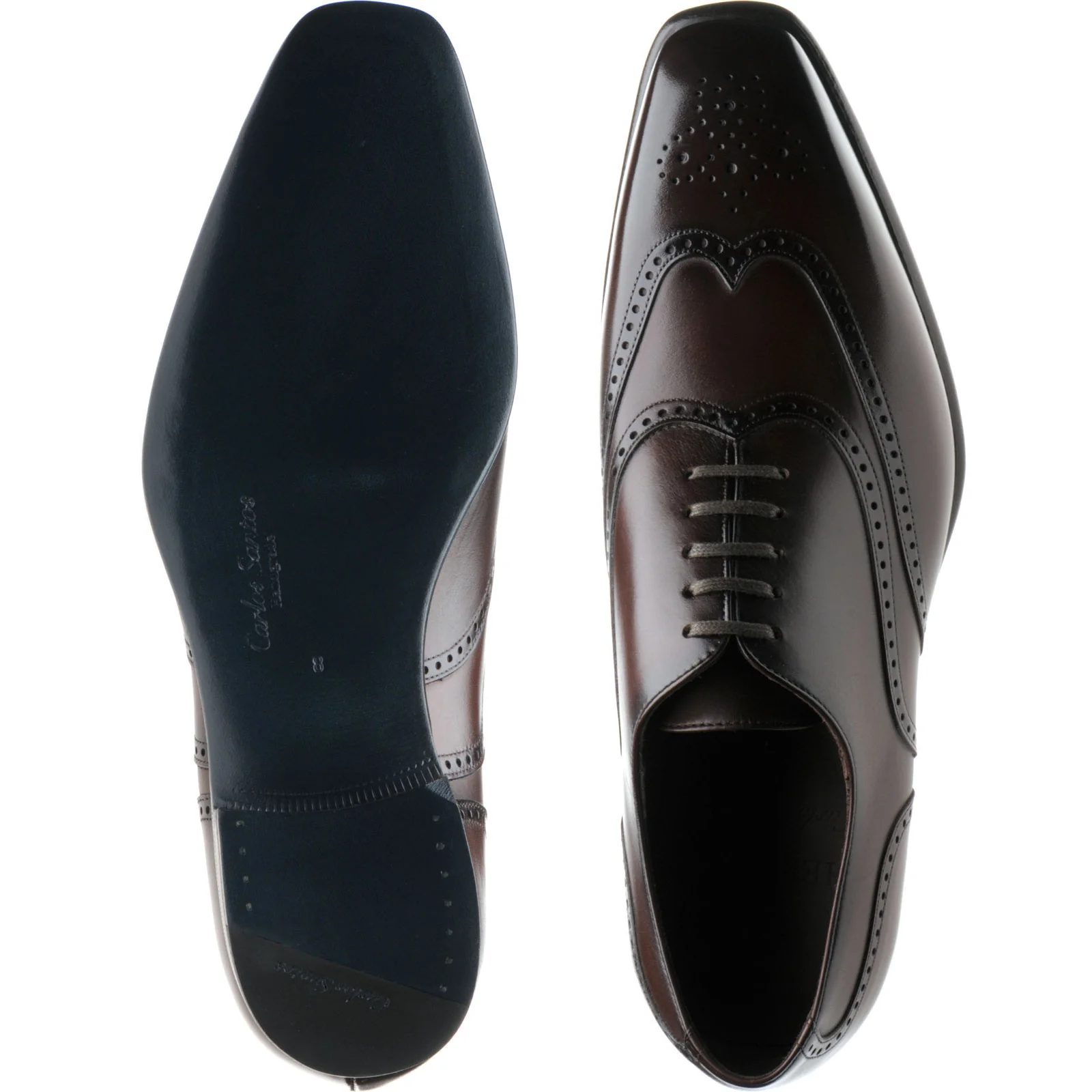 Herring Munster mens brogues in dark brown calf - Image 3