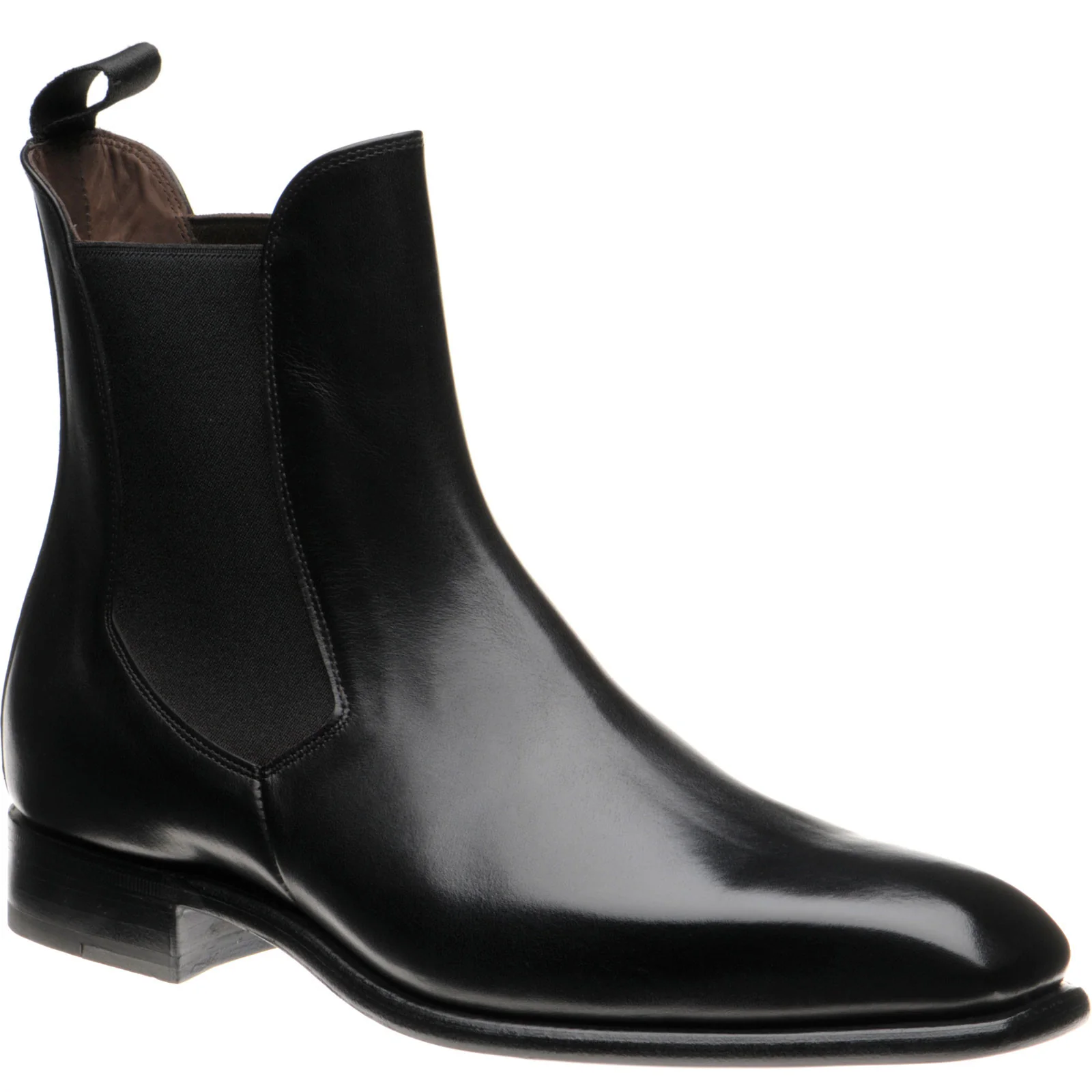 Herring Muswell mens Chelsea boots in black calf (second)