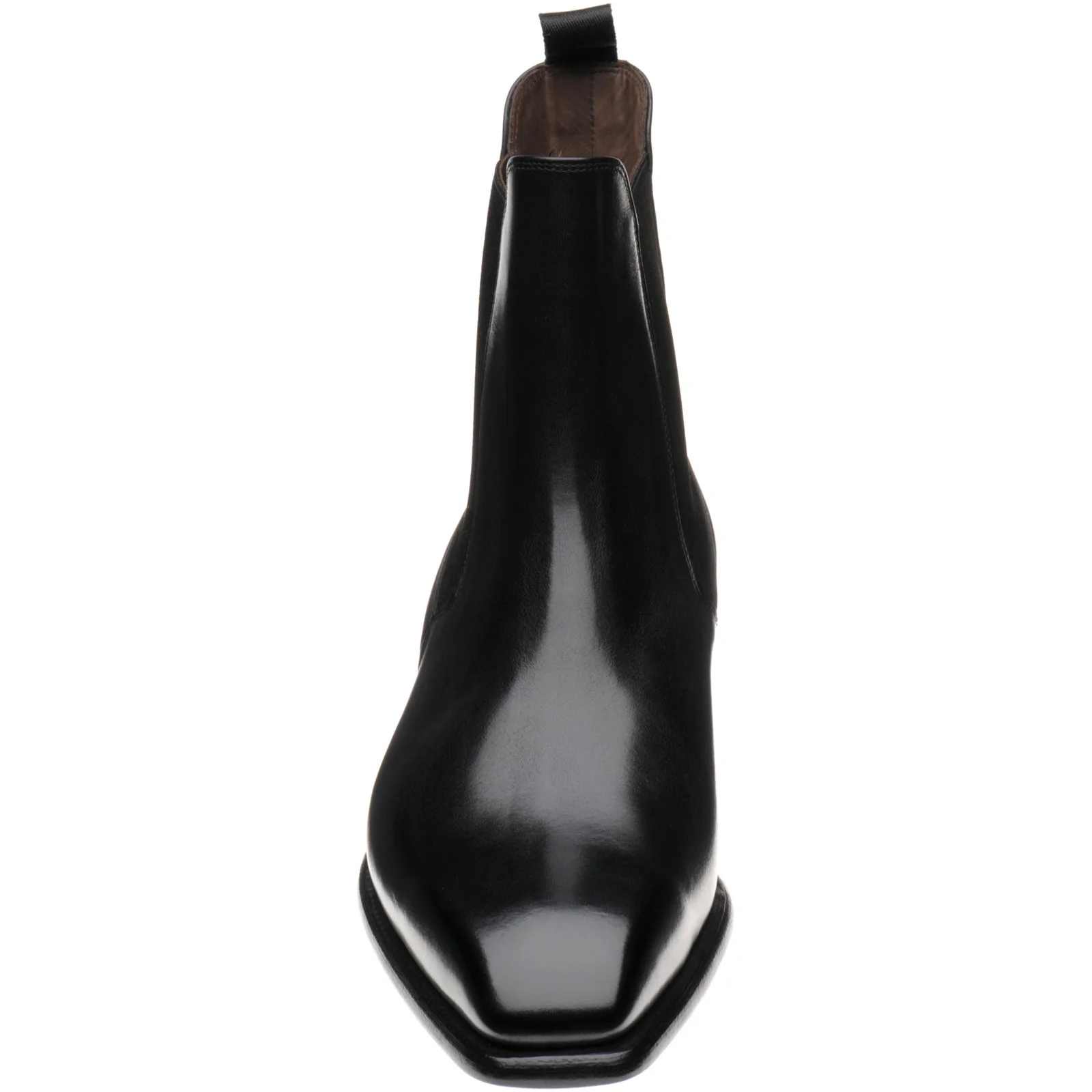 Herring Muswell mens Chelsea boots in black calf (second) - Image 2